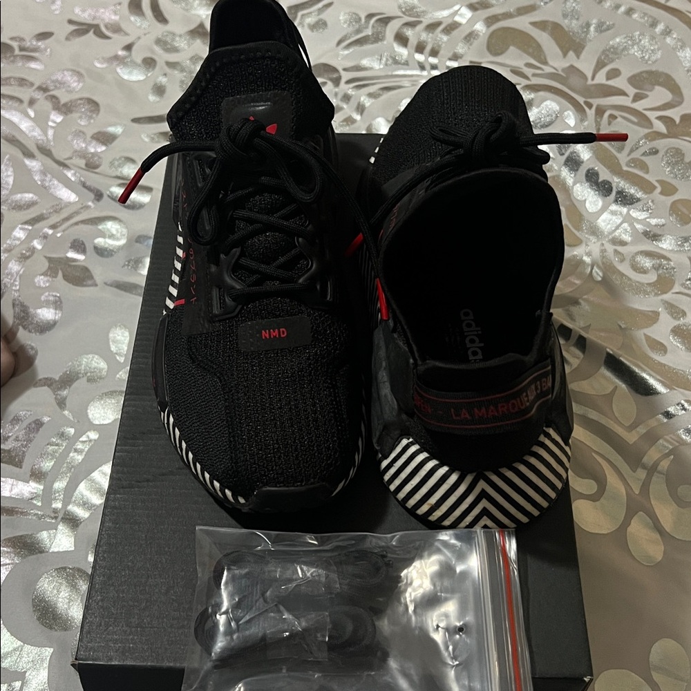 Adidas NMD Black and Red Sneakers